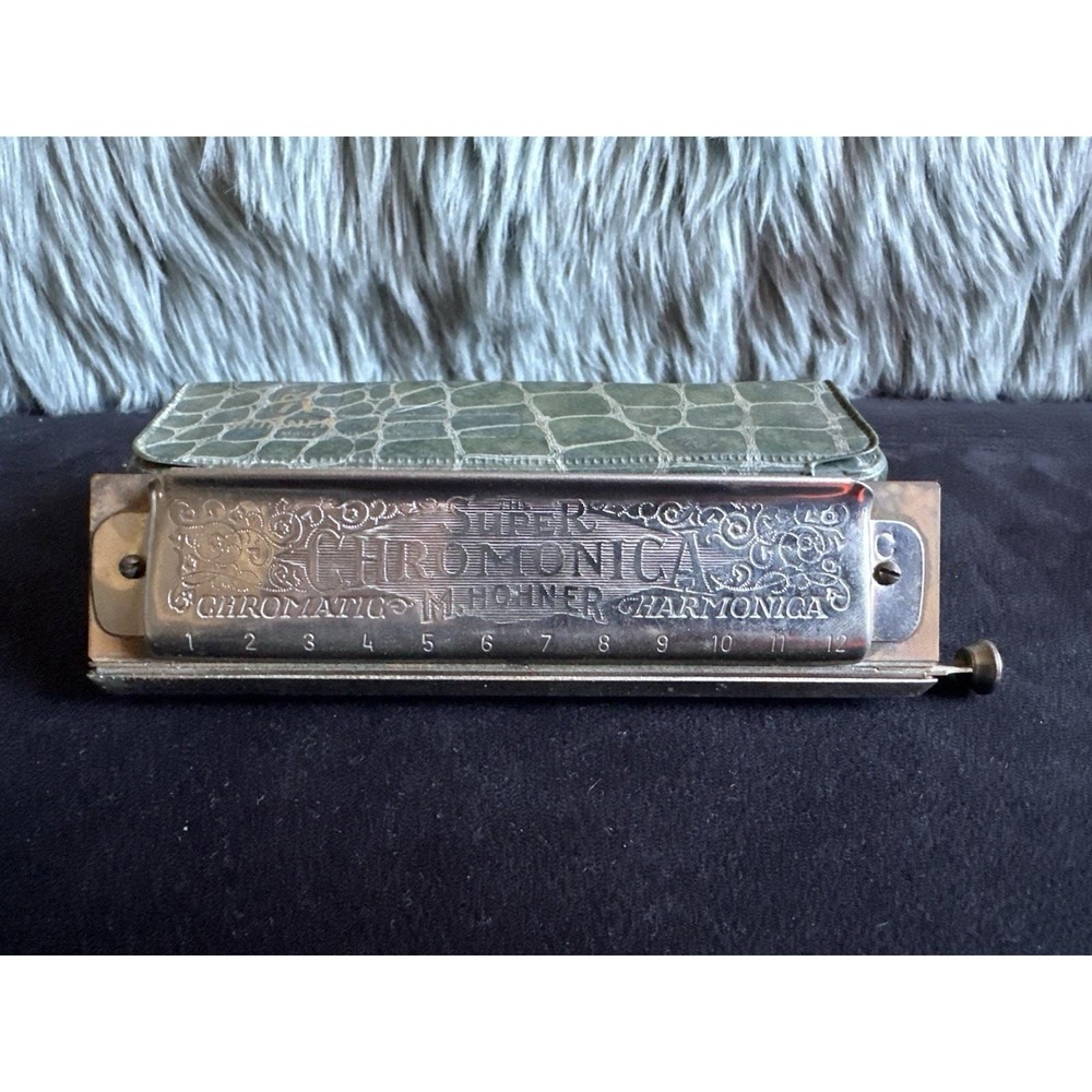 VTG The Super Chromonica Harmonica M. Honher W/Case Germany‎ Folk Music